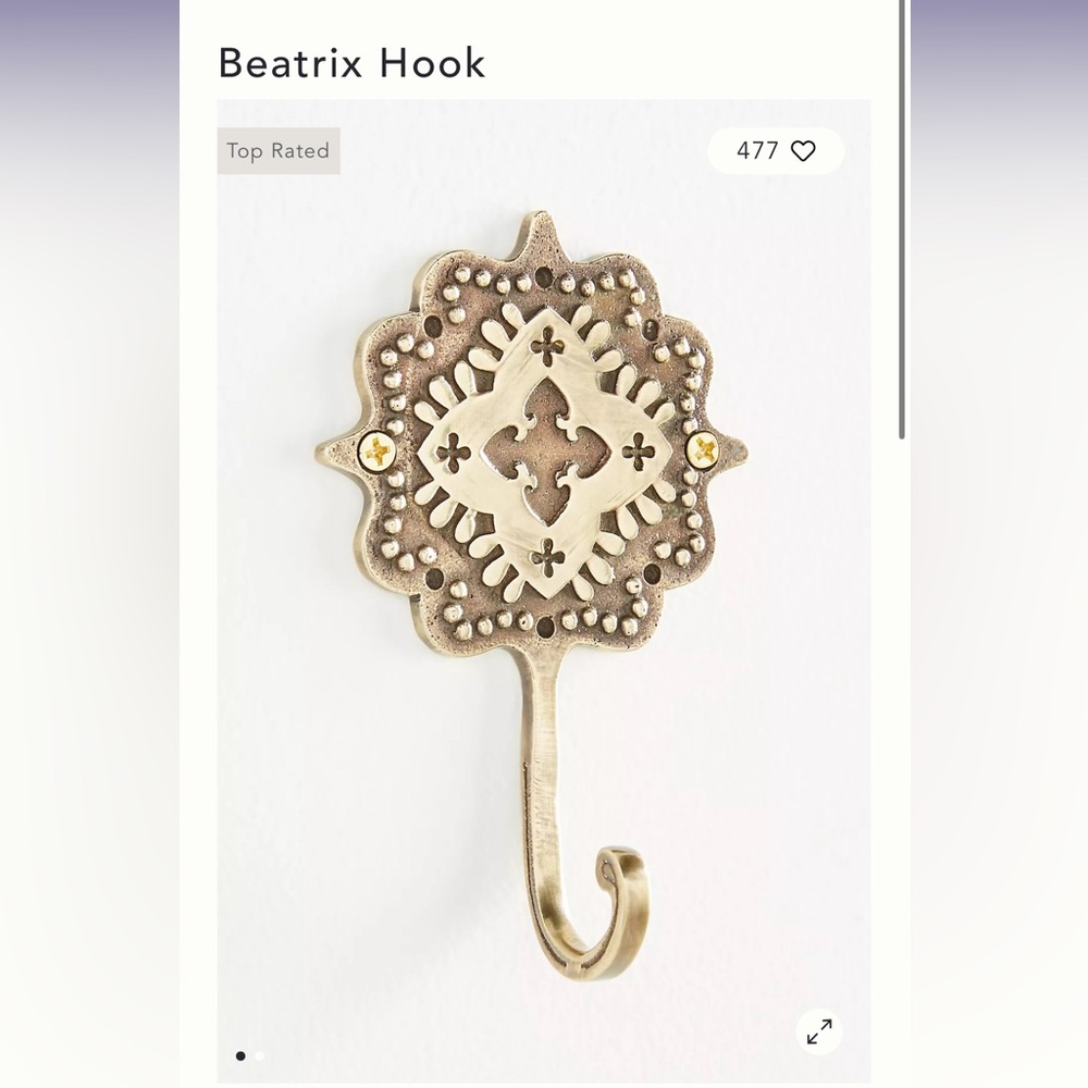 Brand New Beatrix Gold Wall Hook Anthropologie
